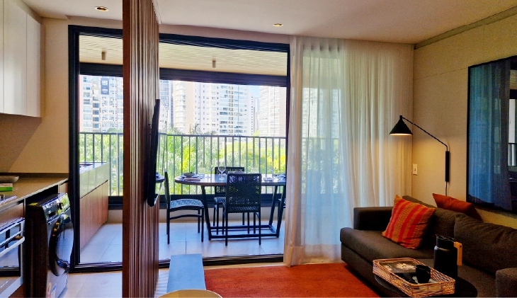 80m², Living integrado