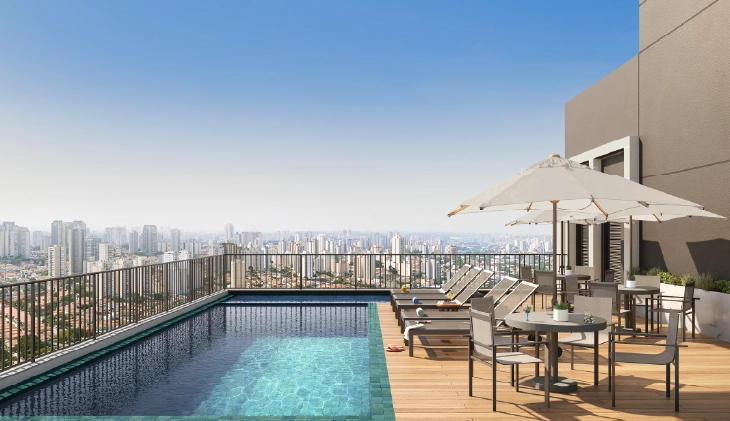 Piscina no rooftop