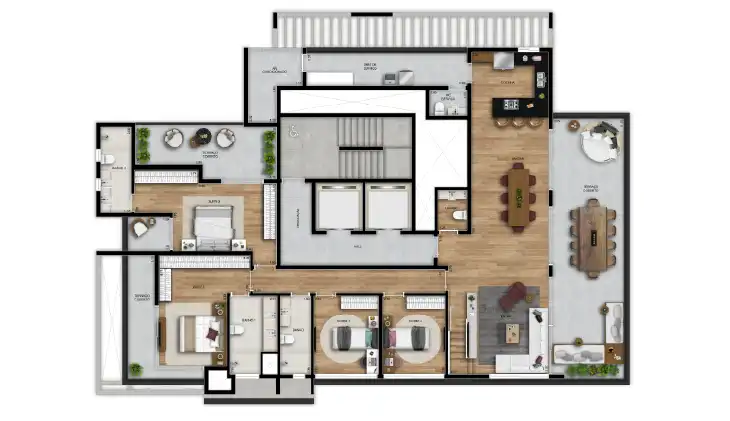 Cazuza Duplex 350m², inferior