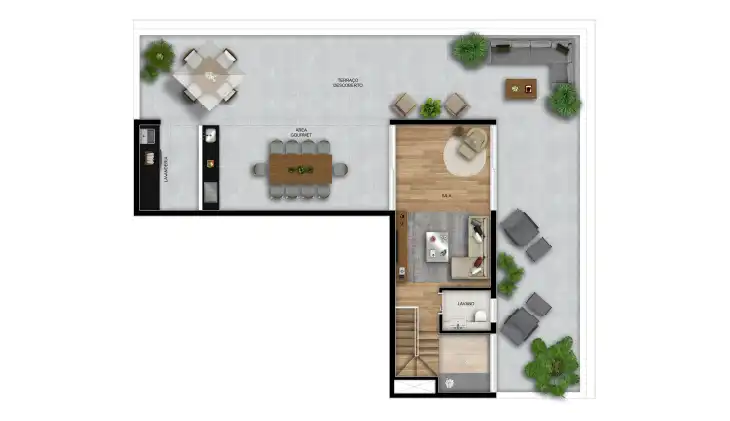Tim Maia Duplex 245m², superior