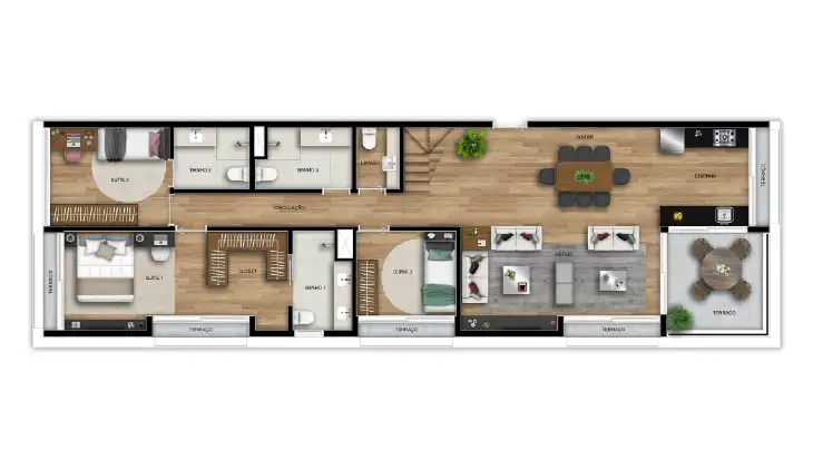 Tim Maia Duplex 245m², inferior
