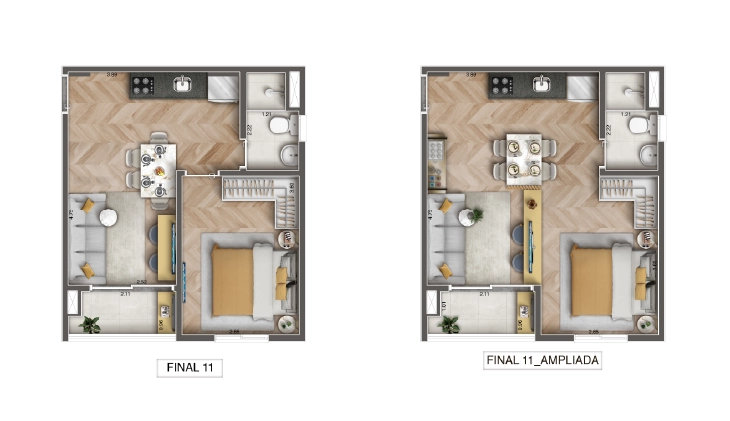 33m², 1 dormitório