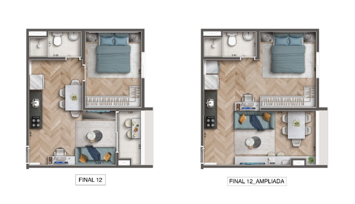 35m², 1 dormitório