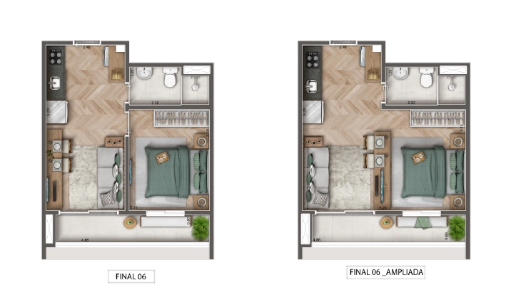 33m², 1 dormitório